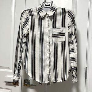 Francesca’s Harper Striped Button Up Top